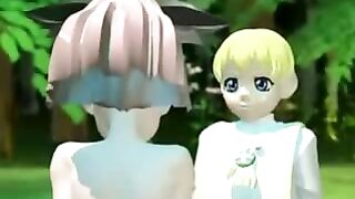 Monstrous Threesome in the Forest - 3D Hentai Fucking