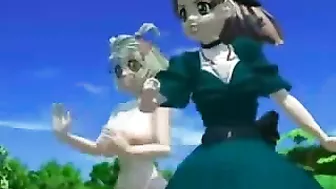 Monstrous Threesome in the Forest - 3D Hentai Fucking