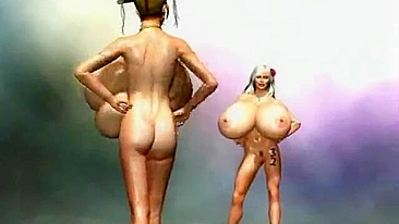 Big-Boobed 3D Porn Star's Dirty Fantasies