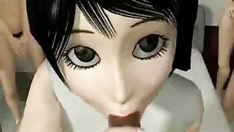 Busty Anime Nun Gets Fucked Hard by Bunch of Men