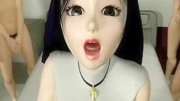 Busty Anime Nun Gets Fucked Hard by Bunch of Men