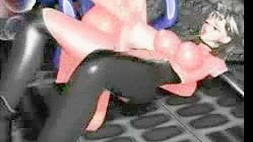 3D Hentai Shemale Gets Jerked Off by Busty Anime