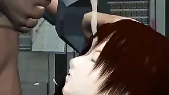 Anime Babe's Orgasmic Reaction to Massive Cumshot