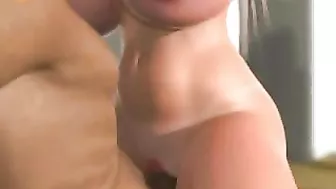 Busty Blonde Invites Anal and Pussy Play With Interracial Lover In the 3D porn