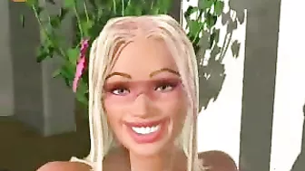 Busty Blonde Invites Anal and Pussy Play With Interracial Lover In the 3D porn