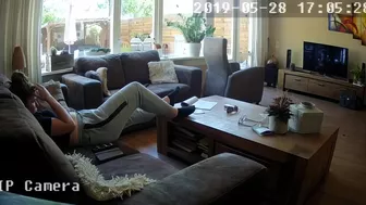 Hidden cam in the closet captured footage of my sister engaging in self-pleasure