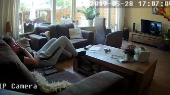 Hidden cam in the closet captured footage of my sister engaging in self-pleasure