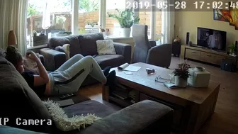 Hidden cam in the closet captured footage of my sister engaging in self-pleasure