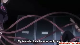 Coed Brutally Tentacle Fucked and Cummed All Over Her Body