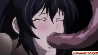 Coed Brutally Tentacle Fucked and Cummed All Over Her Body