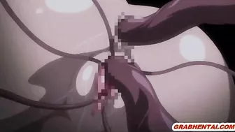 Coed Brutally Tentacle Fucked and Cummed All Over Her Body