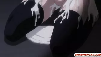 Coed Brutally Tentacle Fucked and Cummed All Over Her Body