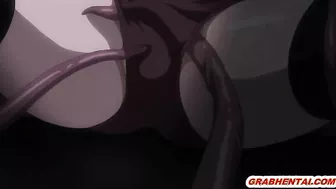 Coed Brutally Tentacle Fucked and Cummed All Over Her Body