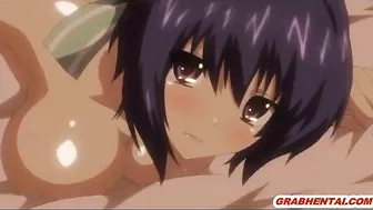 Hentai with Big Boobs Gets Poked and Cummed All Over