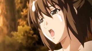 Busty Hentai Gangbang and Cream Pie in the Forest