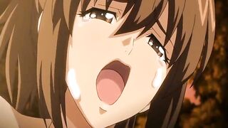 Busty Hentai Gangbang and Cream Pie in the Forest