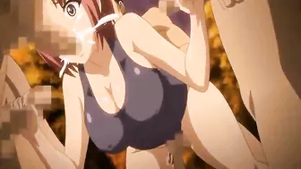 Busty Hentai Gangbang and Cream Pie in the Forest