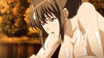 Busty Hentai Gangbang and Cream Pie in the Forest