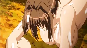 Busty Hentai Gangbang and Cream Pie in the Forest