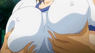 Japanese Anime Threesome with Titty and Wet Pussy Fucking