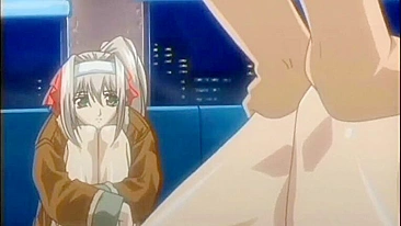Japanese Anime Threesome Hard Fucked by Bandits