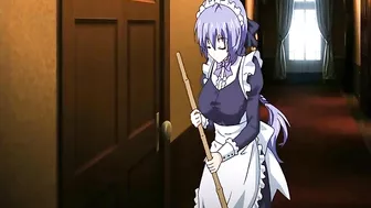 Anime Maid with Big Boobs Gets Wet and Poked by her Master