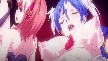 Japanese Anime Coeds Tentacle-Fucked and Cum-Drunk