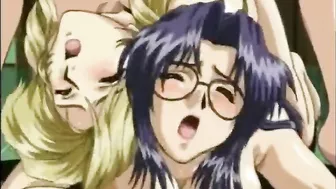 Anime Coed Threesome Hard Sex by Perv