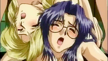 Anime Coed Threesome Hard Sex by Perv