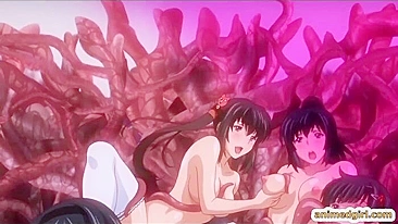 Japanese Coed Anime Group Tentacle Sex