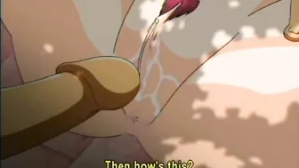 Outdoor Drilling of Redhead Anime's Hard Wet Pussy