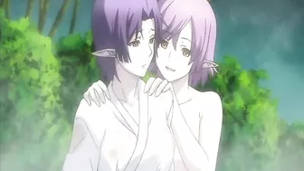 Busty Anime Threesome Fucked Outdoors