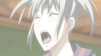 Busty Anime Threesome Fucked Outdoors