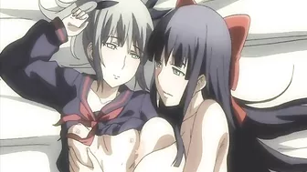 Busty Anime Threesome Fucked Outdoors