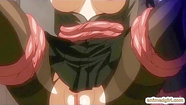 Anime Coed Tentacle Drilling Ass and Pussy