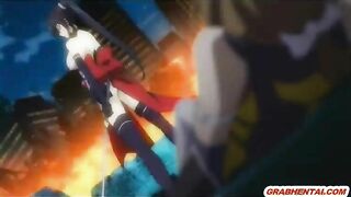 Hentai Girl Caught in Net Gets Hard Fucked by Shemale