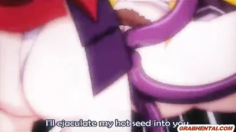 Hentai Girl Caught in Net Gets Hard Fucked by Shemale