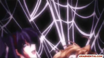 Hentai Girl Caught in Net Gets Hard Fucked by Shemale