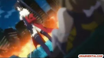 Hentai Girl Caught in Net Gets Hard Fucked by Shemale