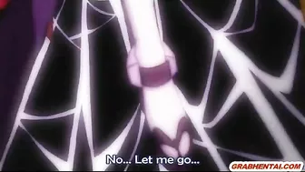 Hentai Girl Caught in Net Gets Hard Fucked by Shemale