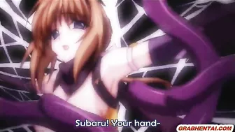 Hentai Girl Caught in Net Gets Hard Fucked by Shemale