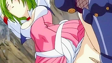 Hentai Bondage Hand Shoves Ass and Pussy