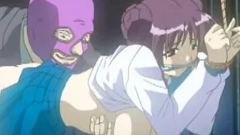 Bondage Anime College Girl Gagged by Masked Lover