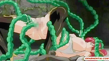 Big Boobs Hentai Gets Tentacle Worms Hard Drilling All Holes