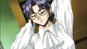 BDSM Hentai Coeds Threesome Gets Fucked On The Bed