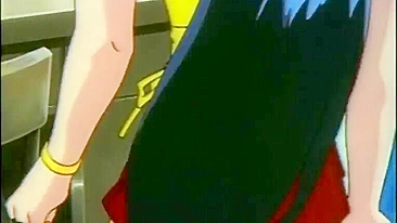 Naughty Anime Doctor Squeezes Patient's Titties