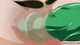 Big Boobed Bondage Babe Gets Shoved Vibrator in Wet Pussy