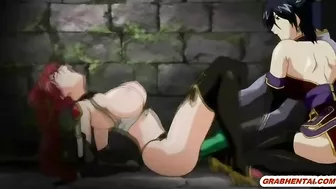 Big Boobed Bondage Babe Gets Shoved Vibrator in Wet Pussy