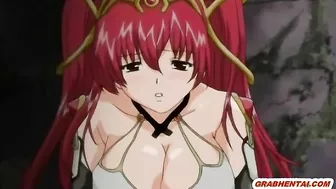 Big Boobed Bondage Babe Gets Shoved Vibrator in Wet Pussy