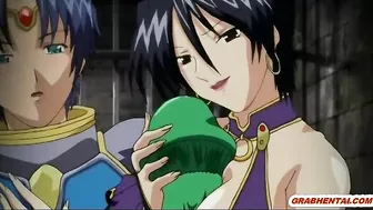 Big Boobed Bondage Babe Gets Shoved Vibrator in Wet Pussy